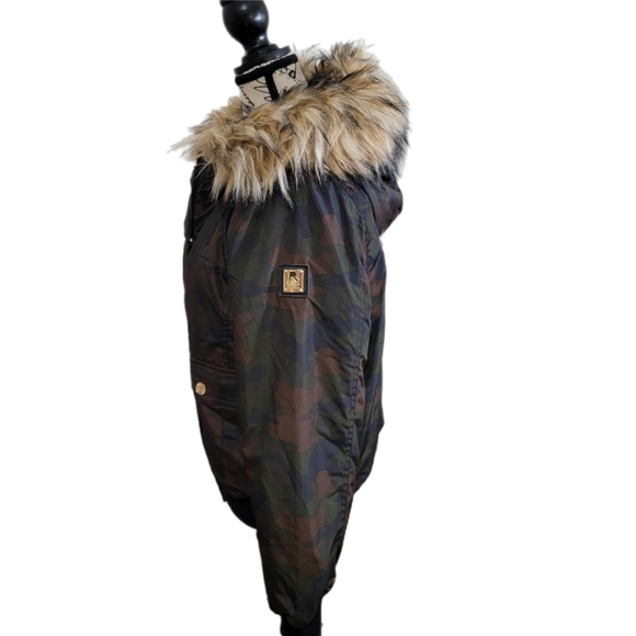 ROCAWEAR WOMENS CAMO HOODED PARKA SZ M - Picture 2 of 16